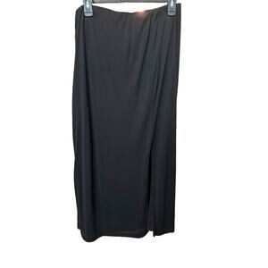 New ~ TRUTH  ~ By Republic Women's Black Front Slit Maxi Skirt Size Large